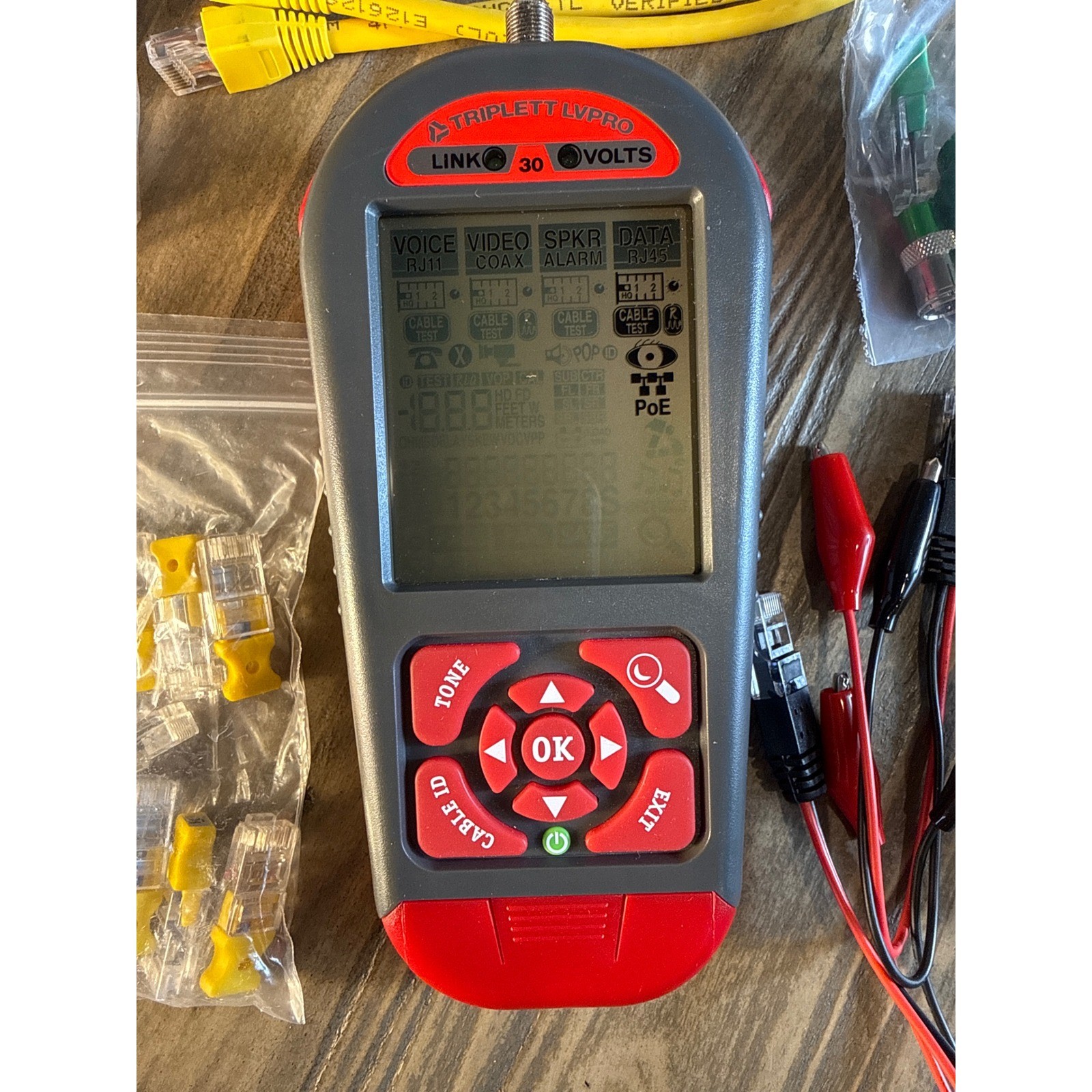 Triplett LVPRO30SR Low Voltage Cable Tester Kit Complete New Open Box Smart RJ45