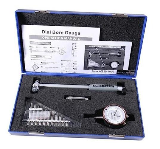 2-6 inch by 0.0001'' Dial Bore Gauge Set, 6'' Stem Length, Ee20-1006 | 6"
