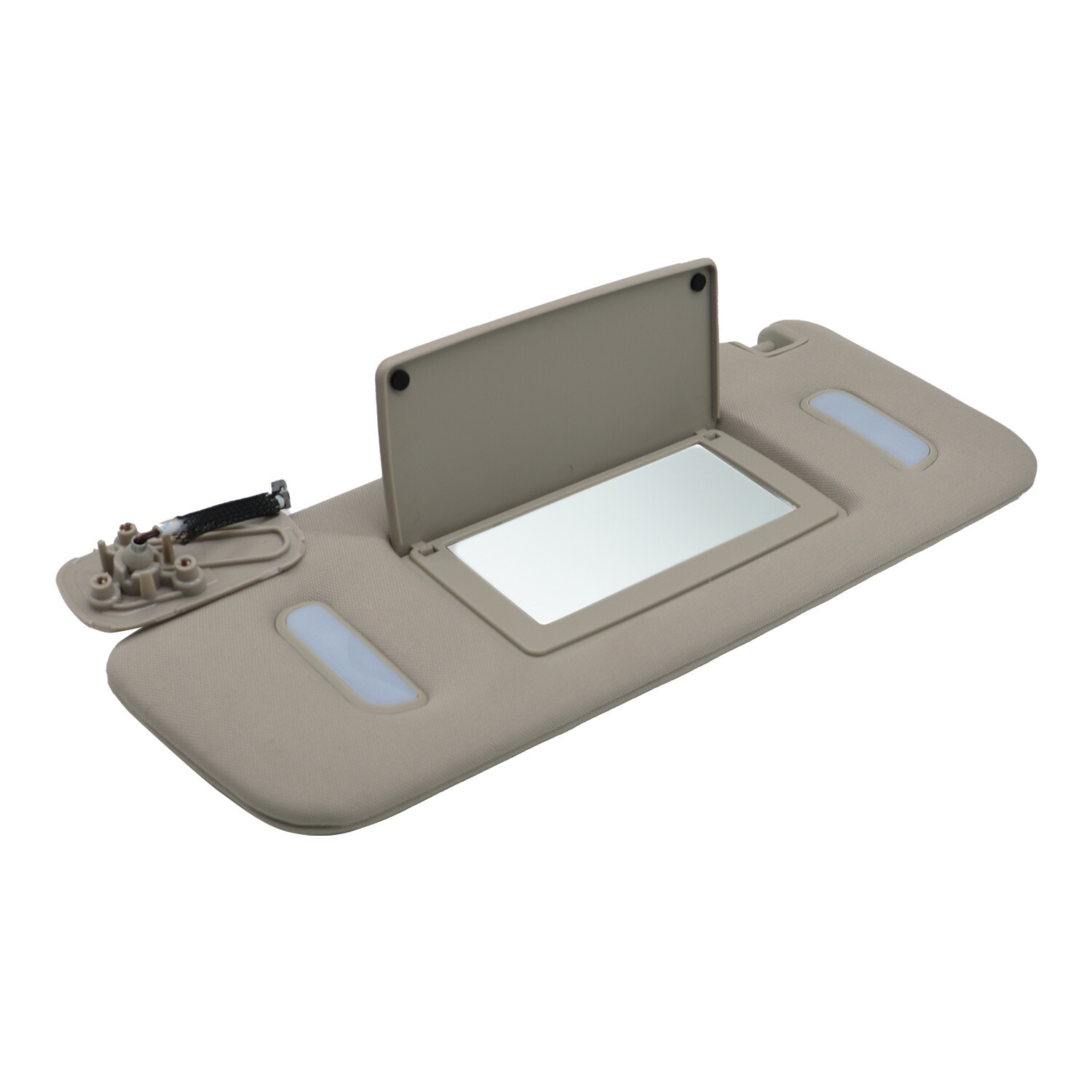 Gray Left Driver Side Sun Visor w/ Light For 2007-2014 Chevrolet GMC 22850306