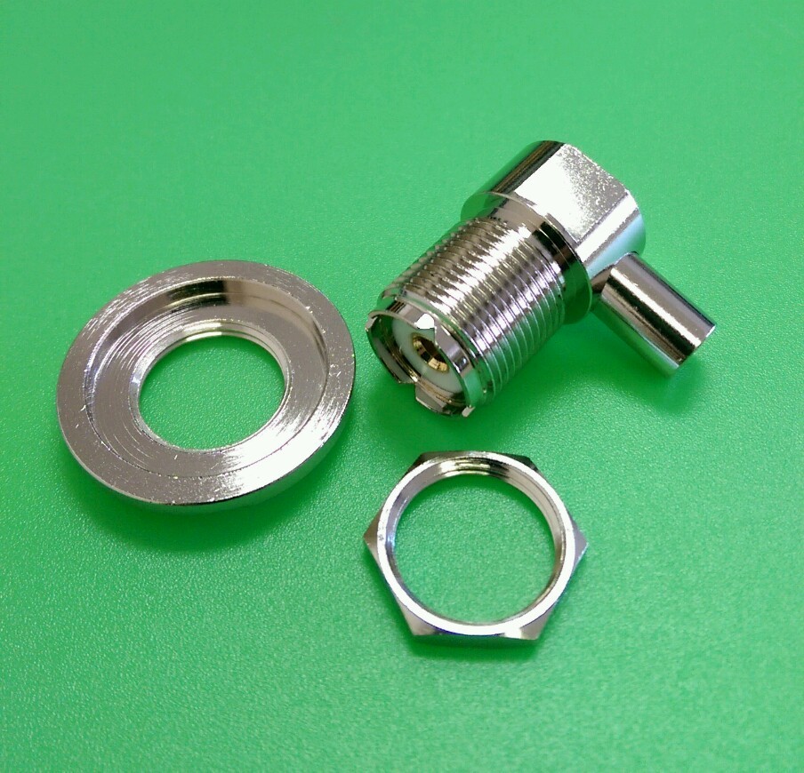 (1 SET) Right Angle UHF Female SO239 Twist on For RG58/U RG142 LMR195 Cable