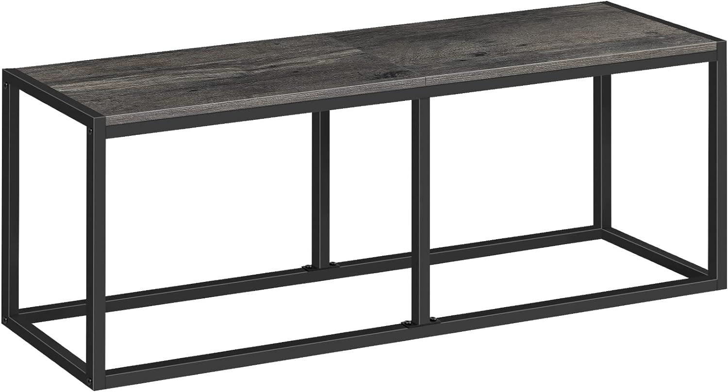 Dining Bench, 47.2 Inch Table Bench, Industrial Style Kitchen Bench, Steel Frame