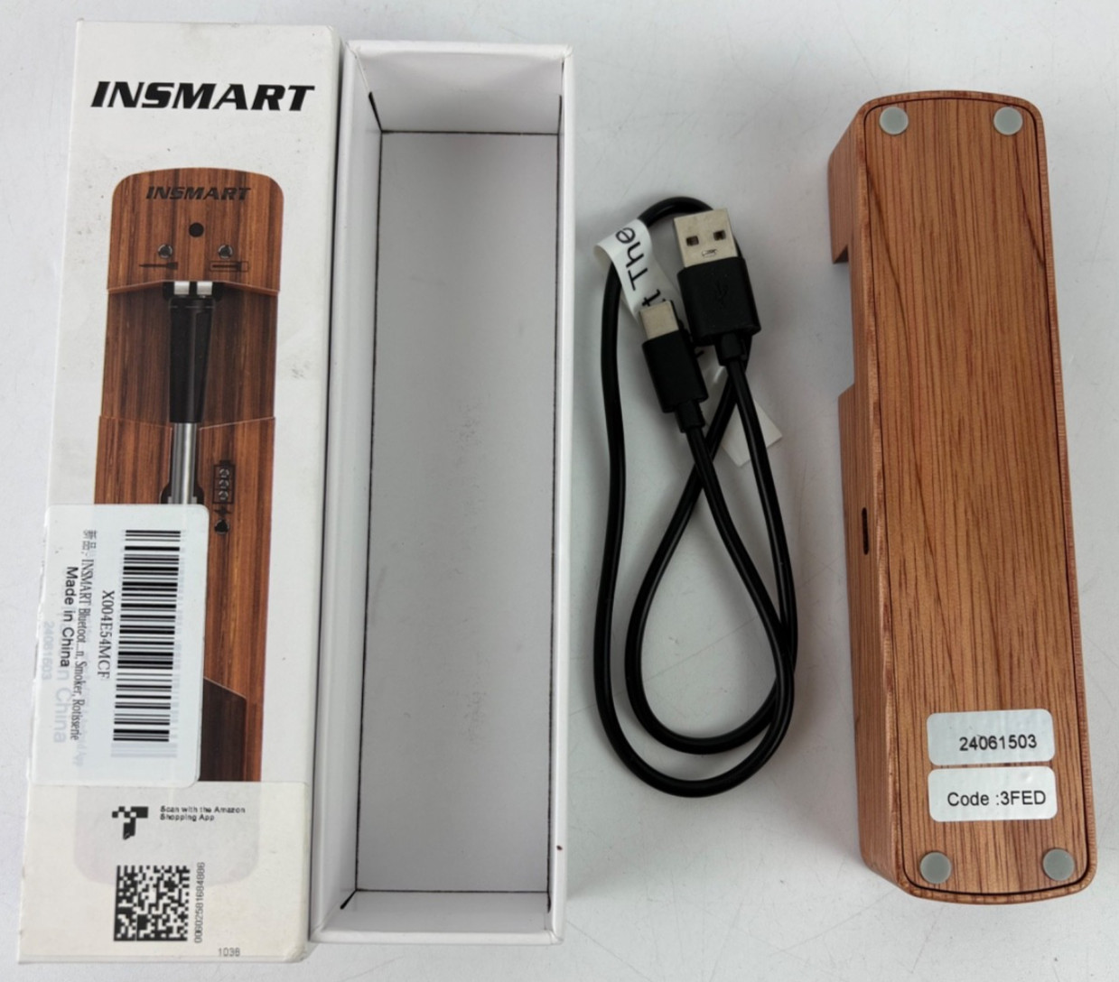 INSMART Wireless Smart Meat Thermometer,330FT Bluetooth Range,100% Waterproof