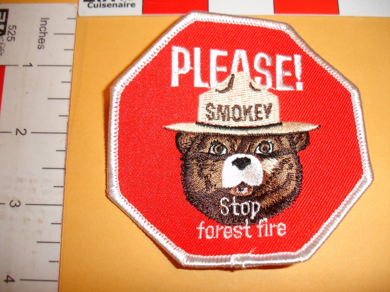 Vintage Firefighting patch Please stop Forest fire Smokey