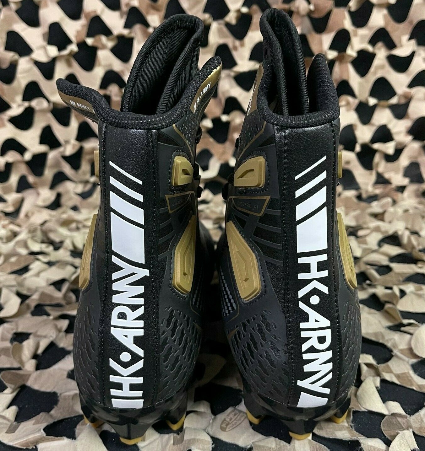 NEW HK Army Diggerz Paintball Cleats - Black/Gold - 8