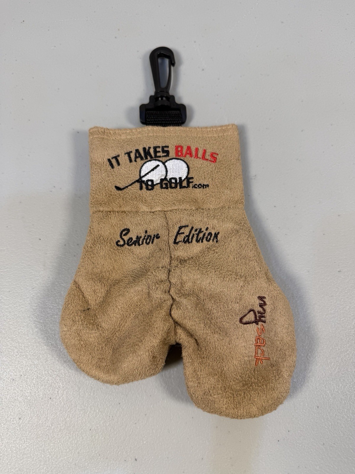 My Sack It Takes Balls To Golf Senior Edition Bag With Clip GUC