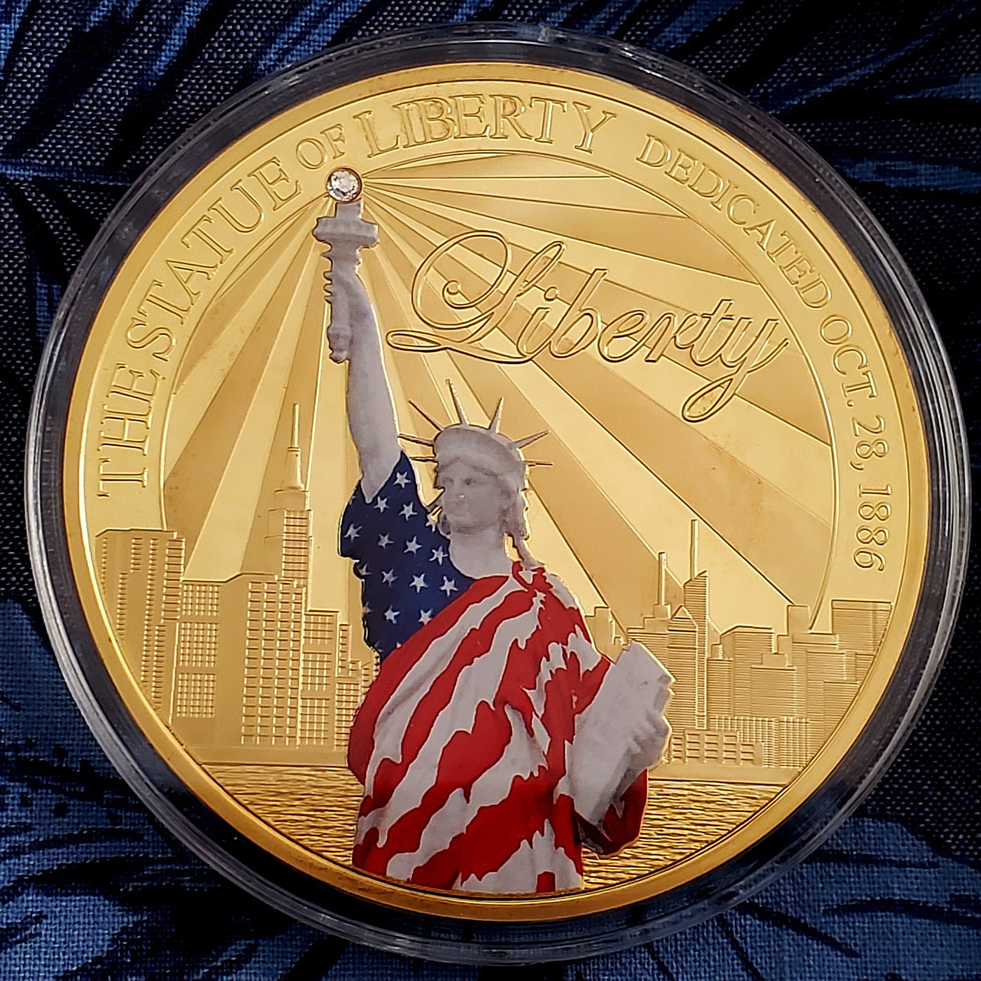 Liberty Commemorative Coin "LIBERTY SHINING THE LIGHT" PROOF American Mint w COA