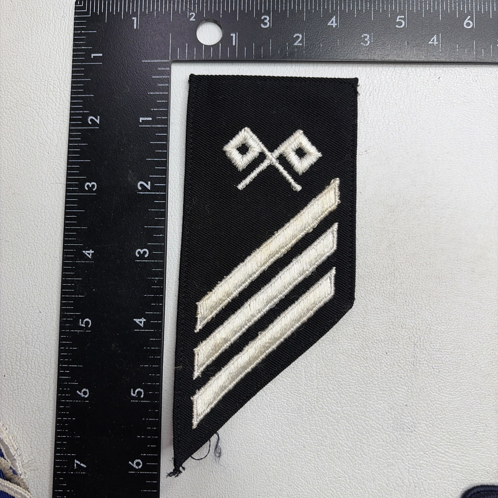 Vtg US Navy SIGNAL SIGNALMAN Combo Rate Badge Patch 00!D