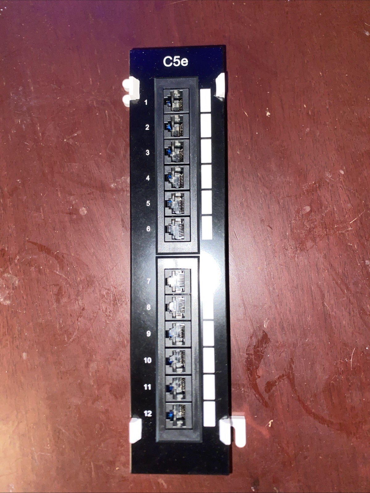 NEW CAT5e 12 Port Patch Panel RJ45 110 Network Mini Surface Wall Mount Bracket
