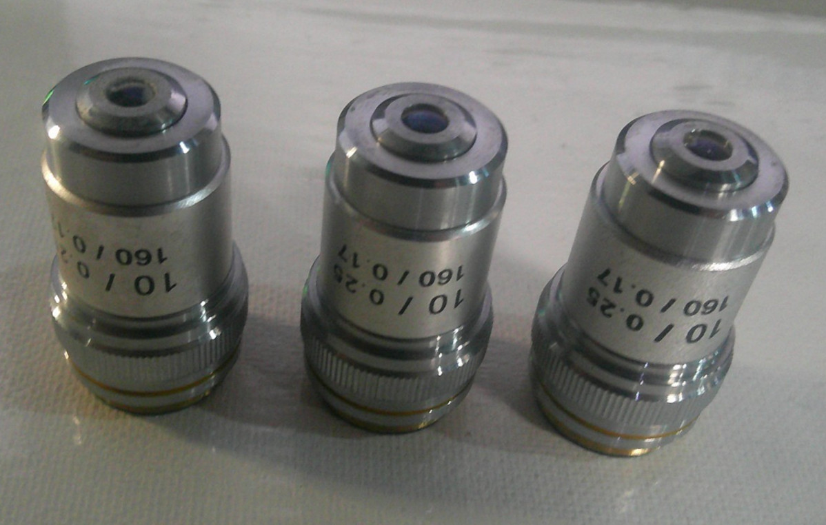 Achromatic Objective Lens 10X 195 for Biological Microscope