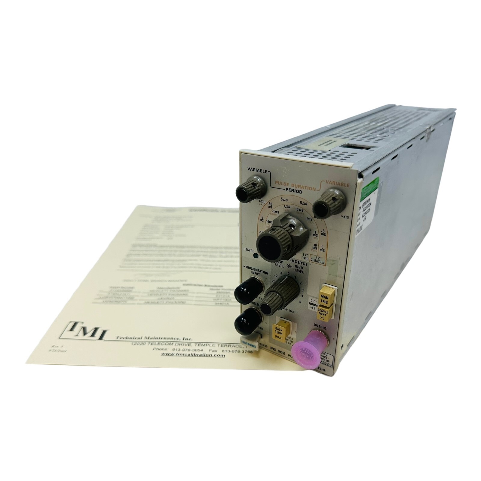 TEKTRONIX PG502 PULSE GENERATOR ***TESTED***