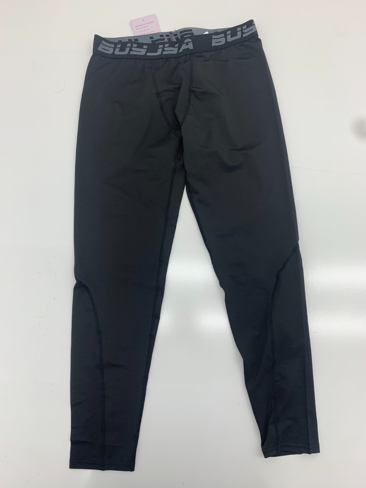 Buylya Mens Black Athletic Compression Leggings Size Large