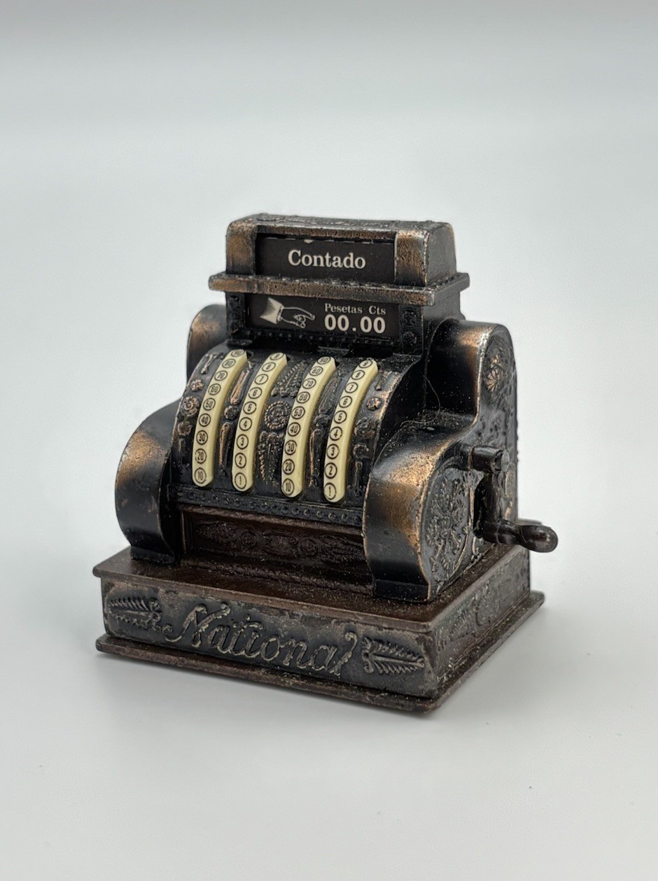 Vintage Play/Me Diecast National Cash Register Pencil Sharpener Contado