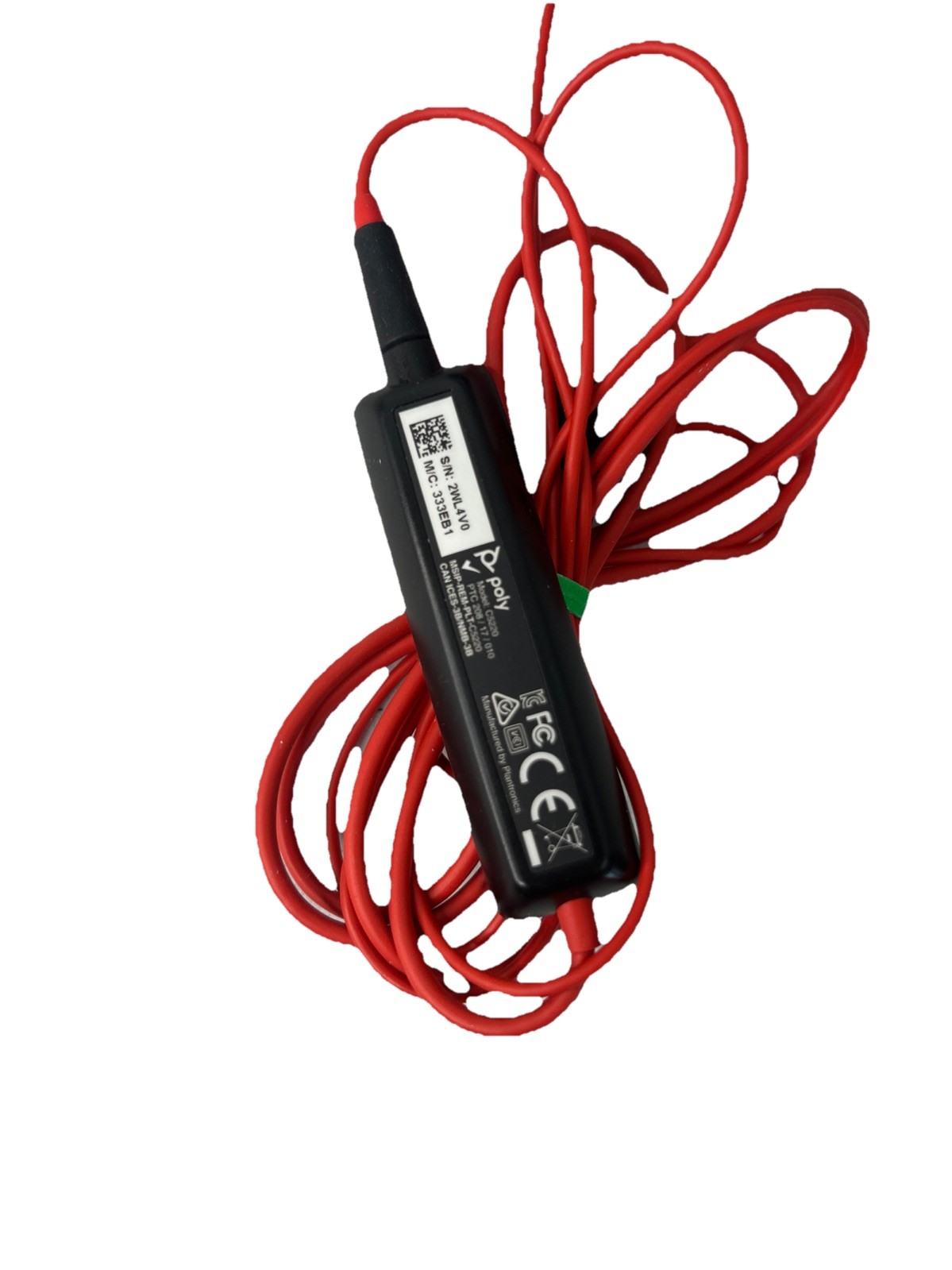 Poly Blackwire 5220 Dual Ear Wired Headset USB-C USB-A Adapter 8X231AA Tested