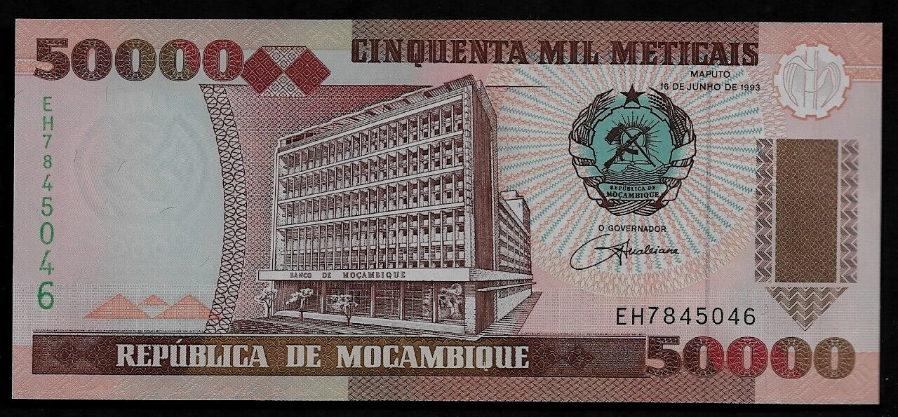Mozambique 50000 Meticais 1993 UNC, Series EH