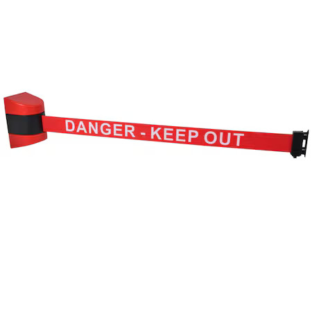Zoro Select 828Lj9 Wall Mounted Retractable Belt Barrier, 2",  828Lj9