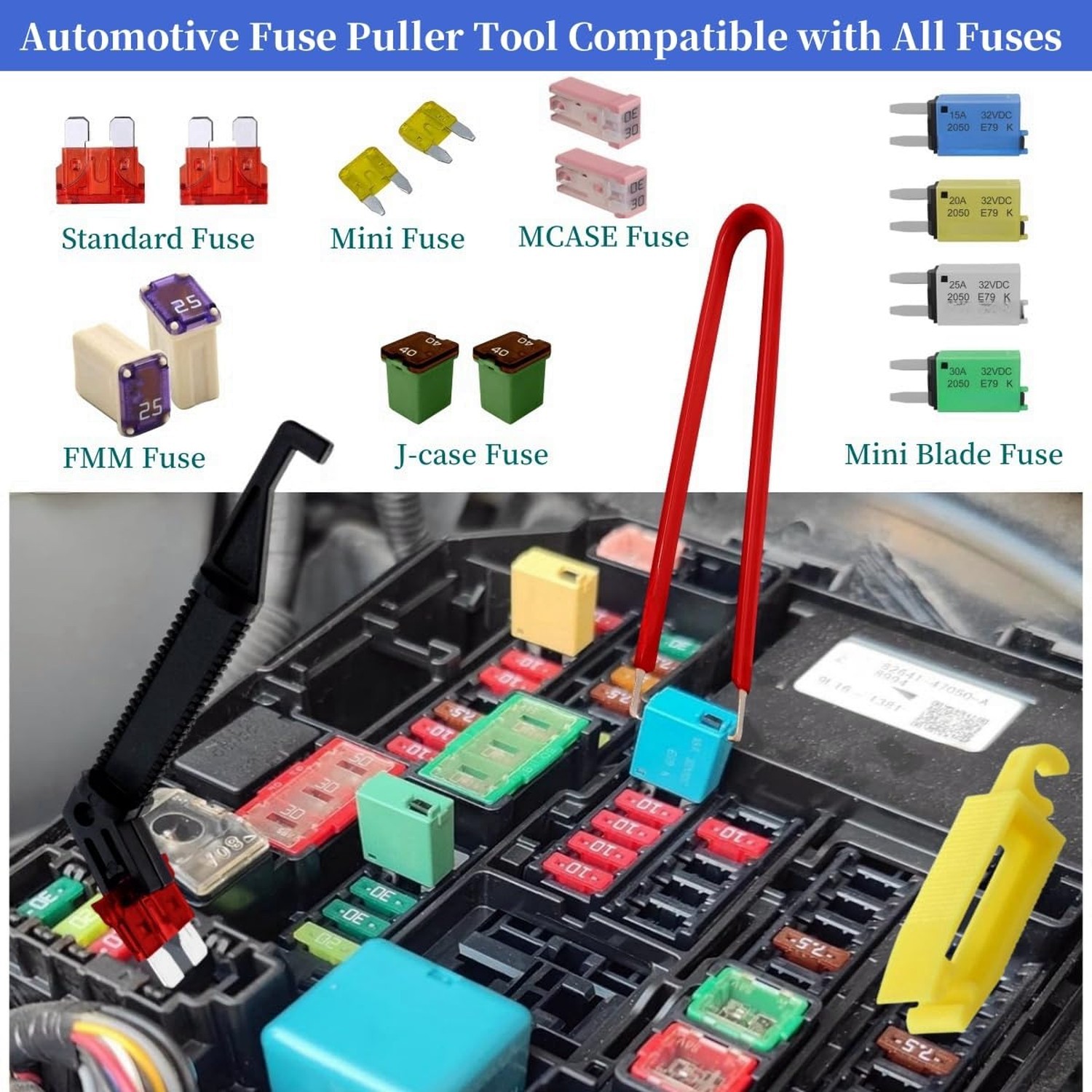 Relay Puller Pliers Fuse 4-Pack Automotive Red Puller Tool New