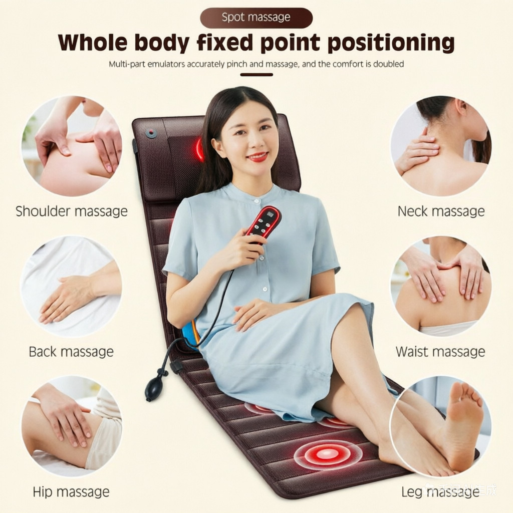 Full Body Massage Mat with Heat- Vibration Massage Pad for Chair, Bed & Floor...