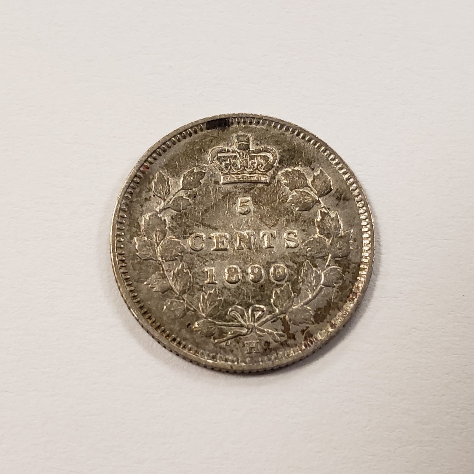 1890-H Canada 5 Cents .0346 ASW - KM2 - SKU-Q4695