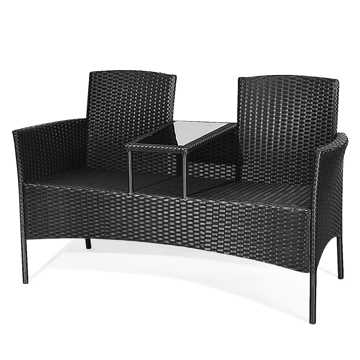 Topbuy Outdoor Rattan Furniture Wicker Patio Conversation Chair