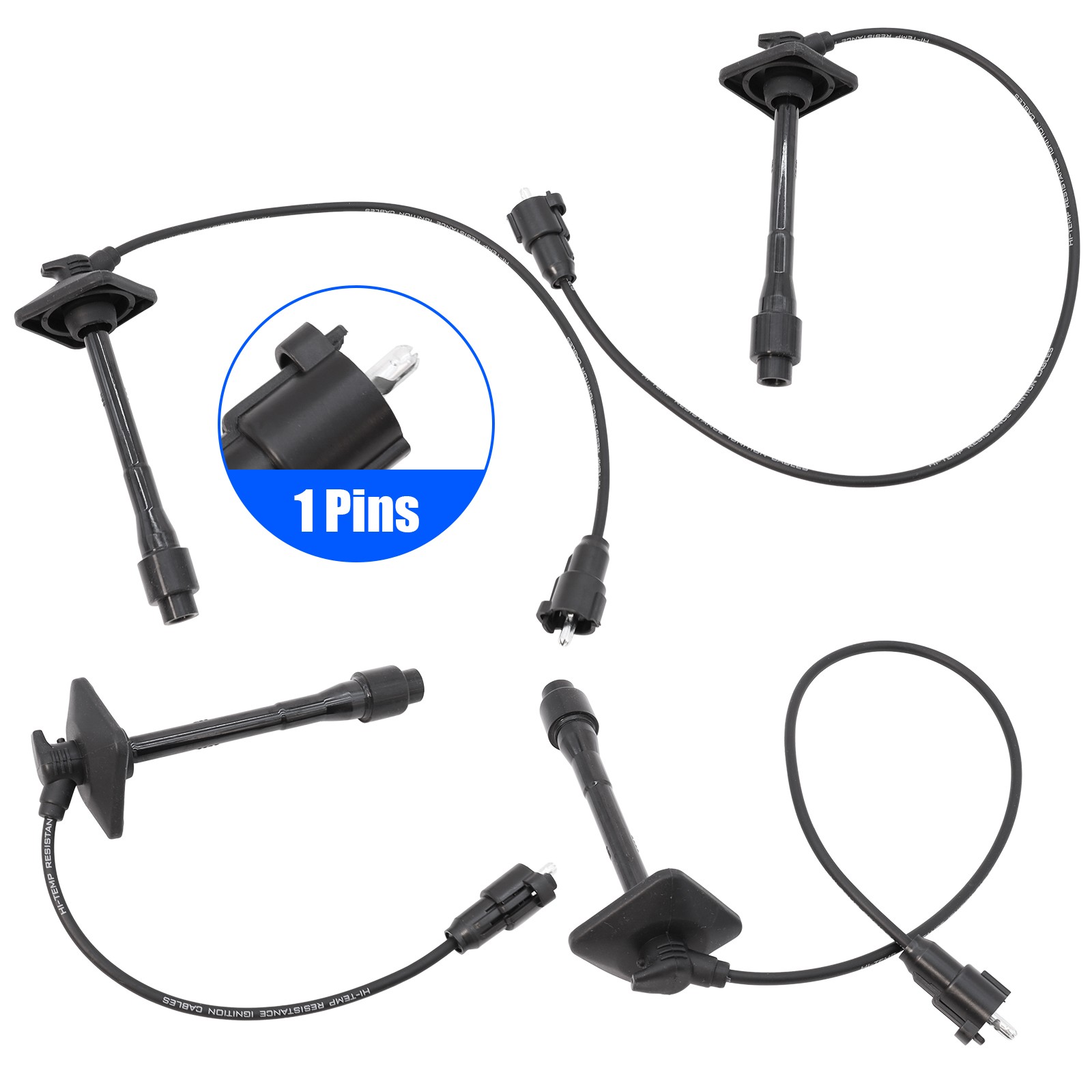 Set Of 4 Spark Plug Wires For Toyota Camry Solara Rav4 97-01 2.0L 90919-22400