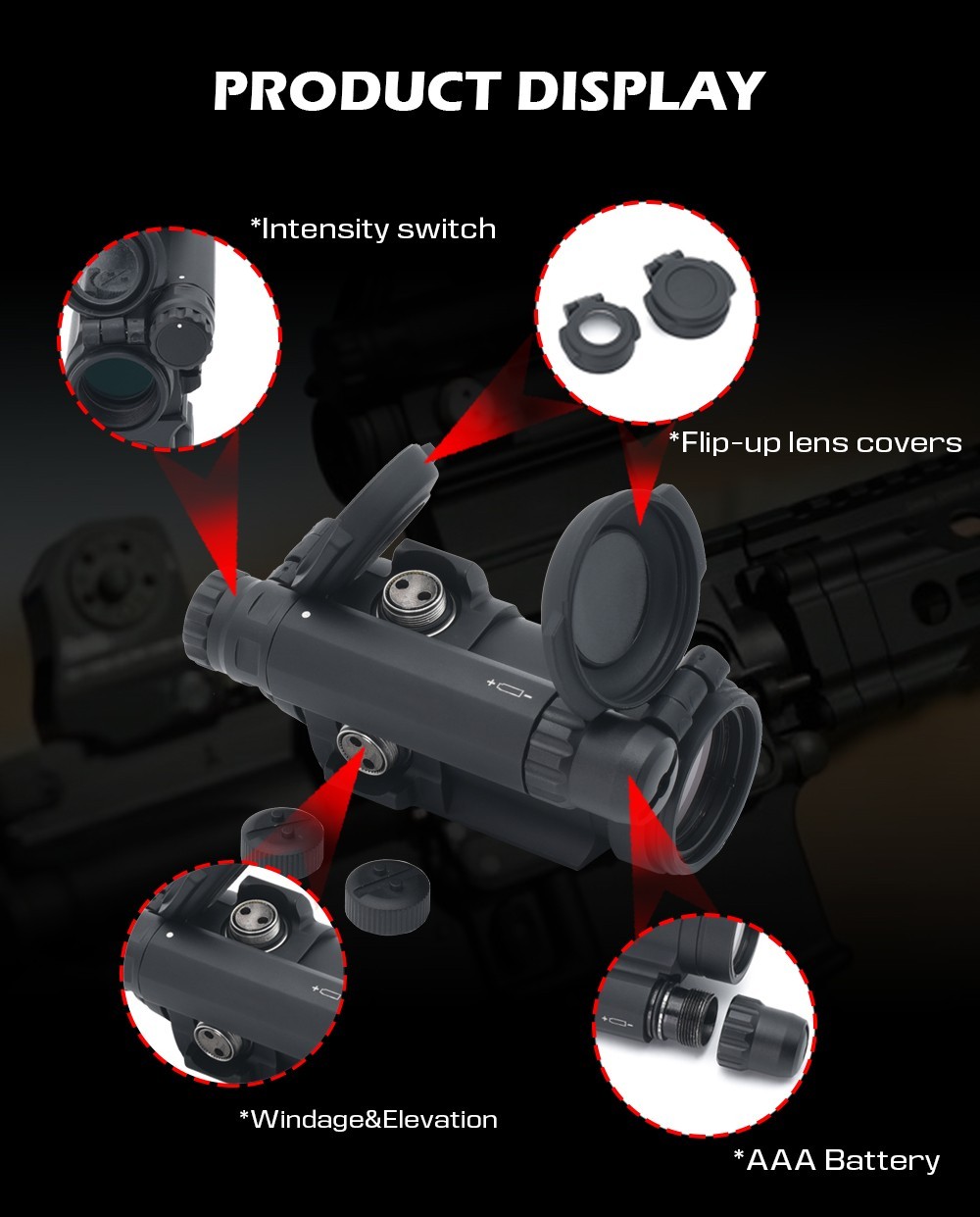 EvolutionGear: CompM5 Red Dot Reflex Sight w/ LRP 1.54" MOUNT - Clone