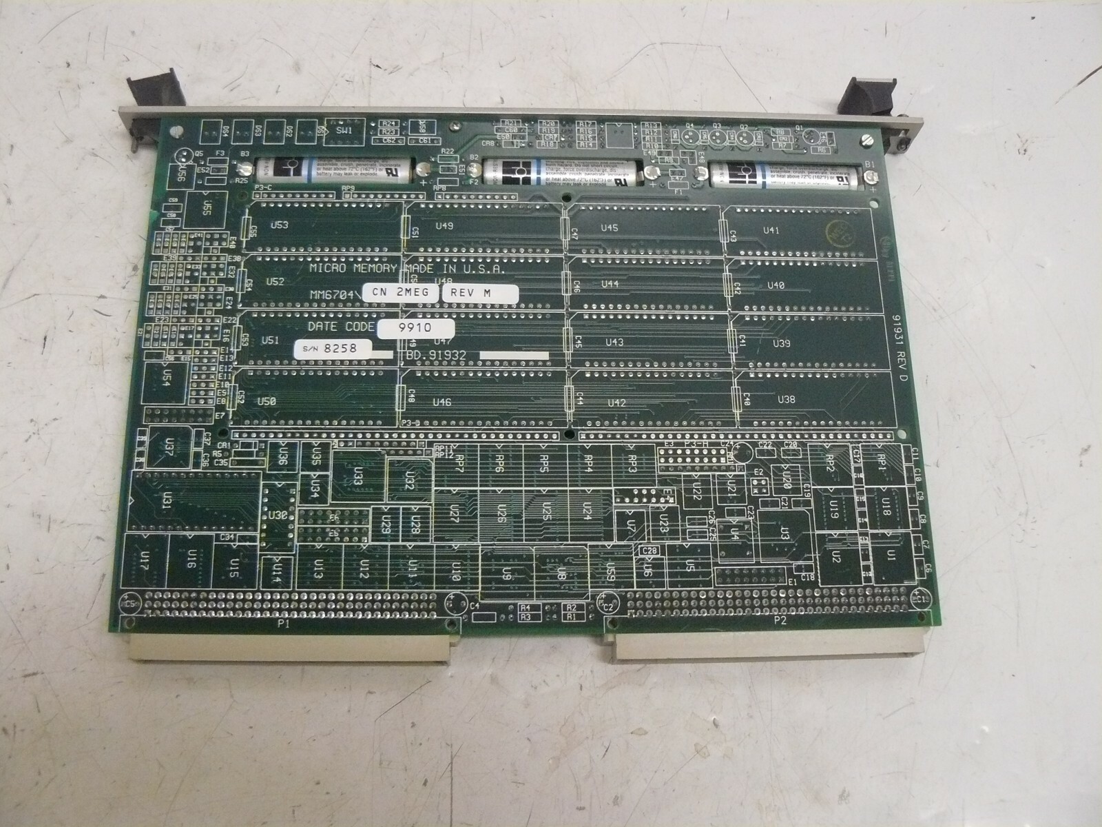 MICRO MEMORY MM6704/CN 2MEG VME MEMORY BOARD