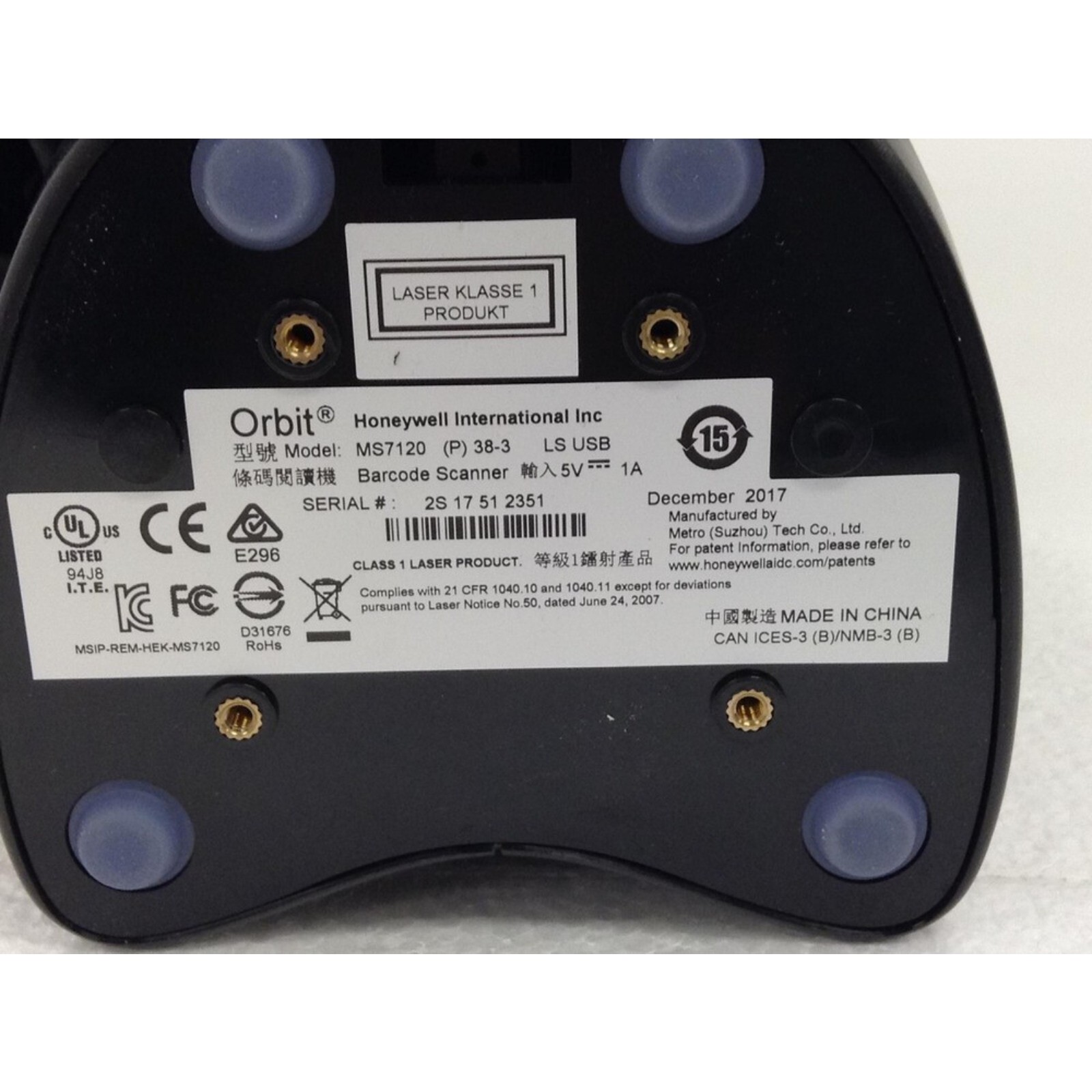 Honeywell Orbit MS7120 USB Wired Barcode Scanner 1PC