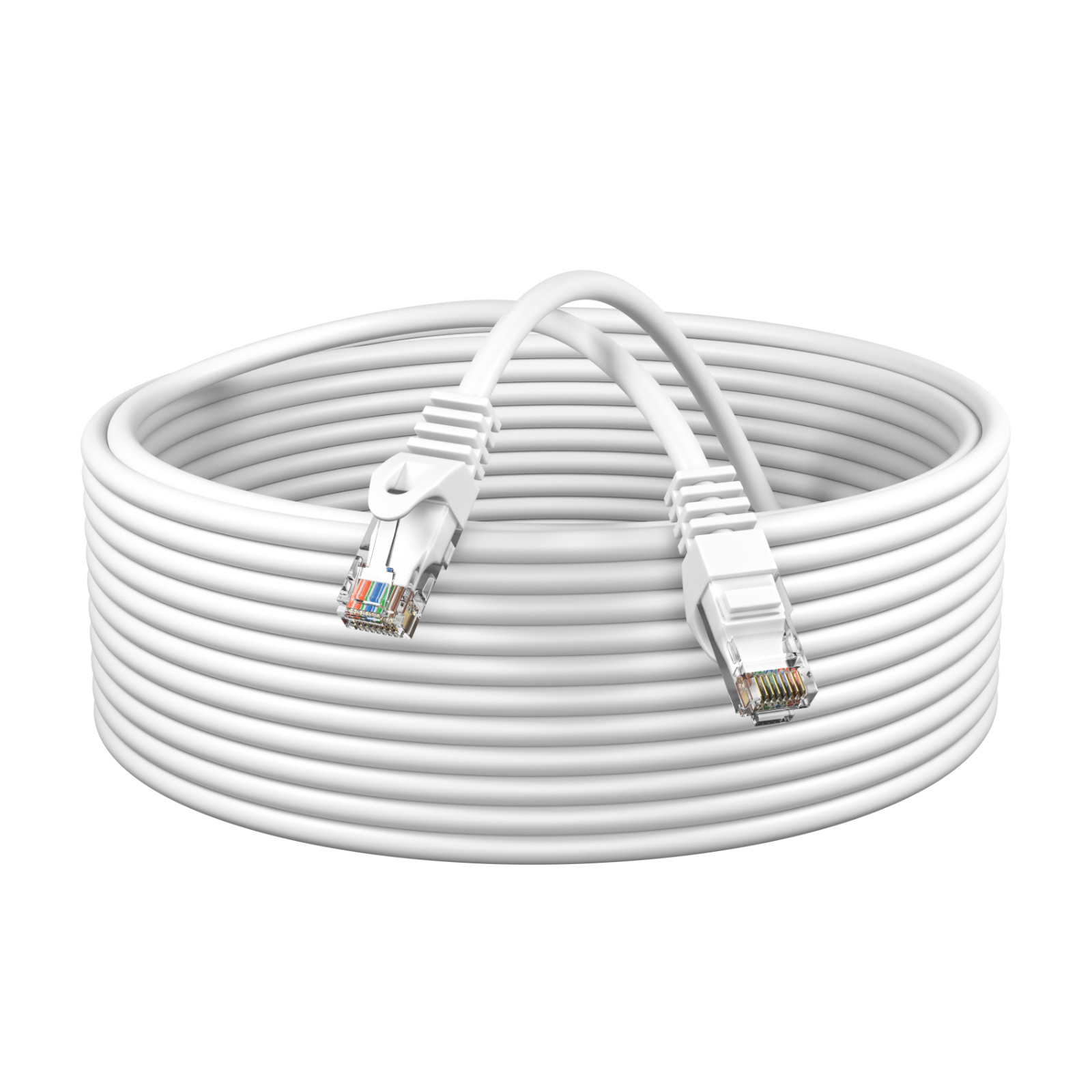 2-Pack - CAT6 Ethernet Cable LAN Network RJ45 Patch Cord 1.5FT-200FT White Lot