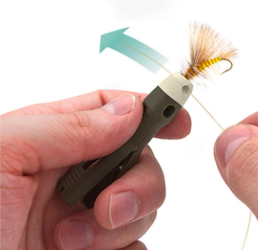 Fly Ice Fishing Knot Tying Tool Easily Tie Hooks Jigs Flies Clip Line