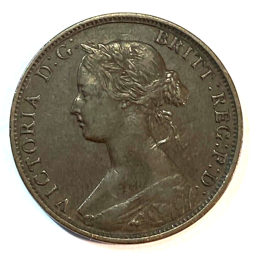1864 Nova Scotia 1 Cent Nice Original AU+ KM-8.2 CHRC