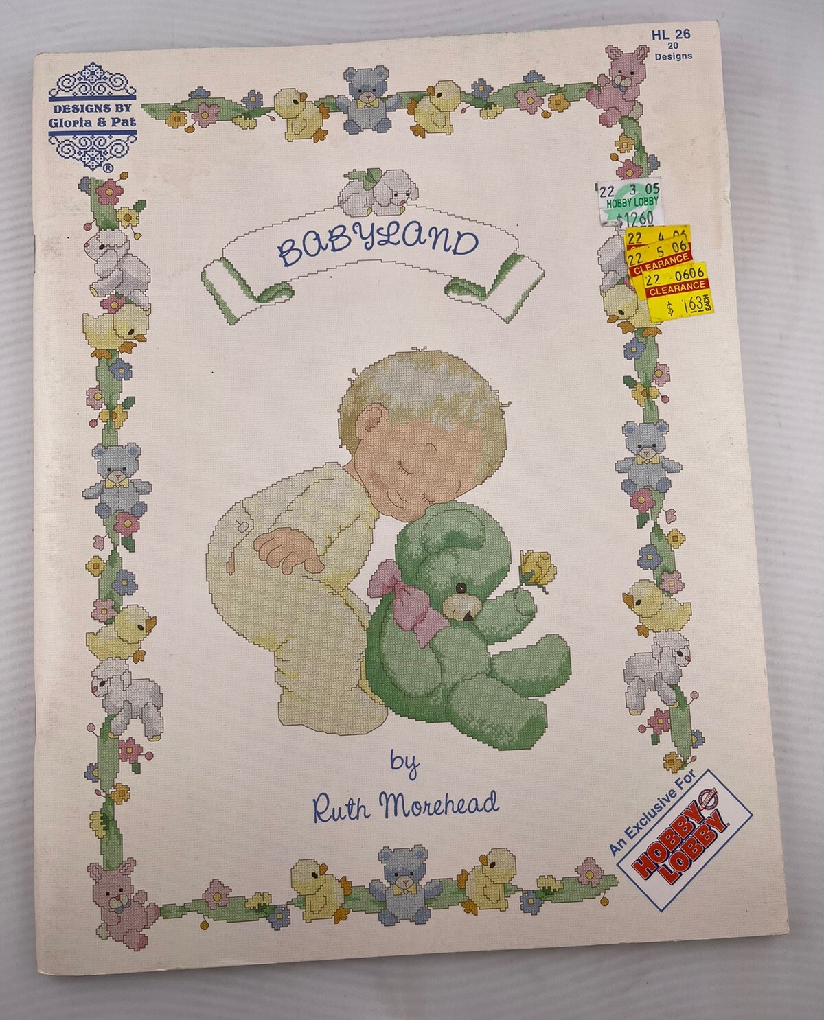 Babyland by Ruth Morehead, Babies in Cross Stitch, Birth Sampler, 20 Designs