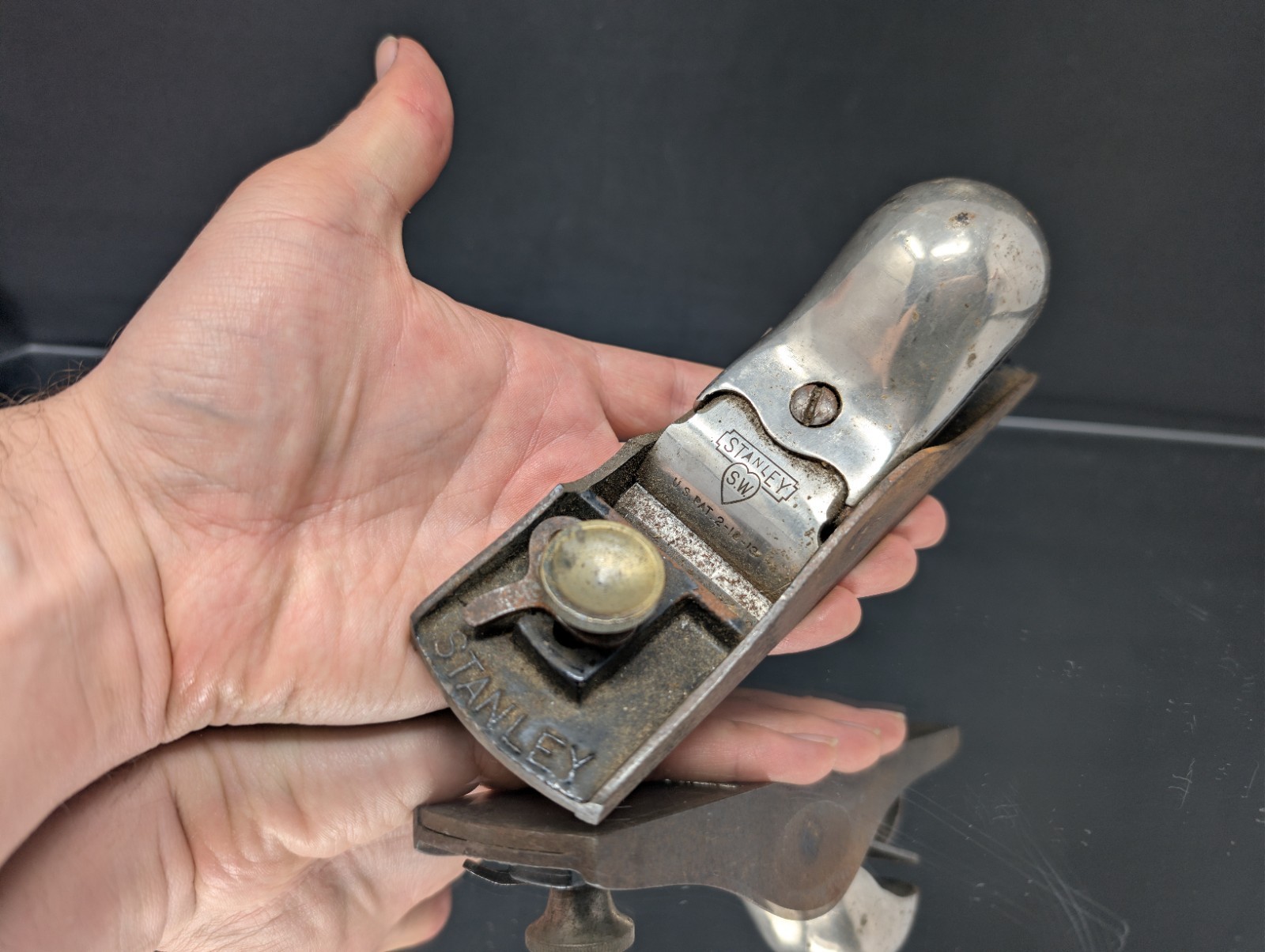 1920s Stanley SWEETHEART no. 65 Low Angle Block Plane KNUCKLE Antique Tool