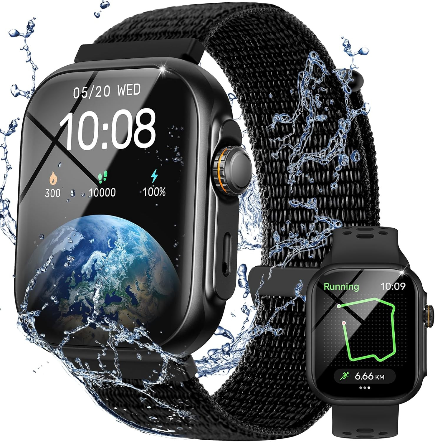 Built-In GPS Smart Watch for Men Women with Bluetooth Calling, GPS Fitness Activ