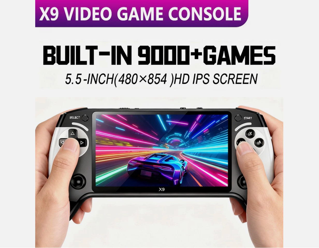 🔥 X9 Handheld Game Console 10,000+ Games 5.5 Inch Retro Video Game Player 🔥