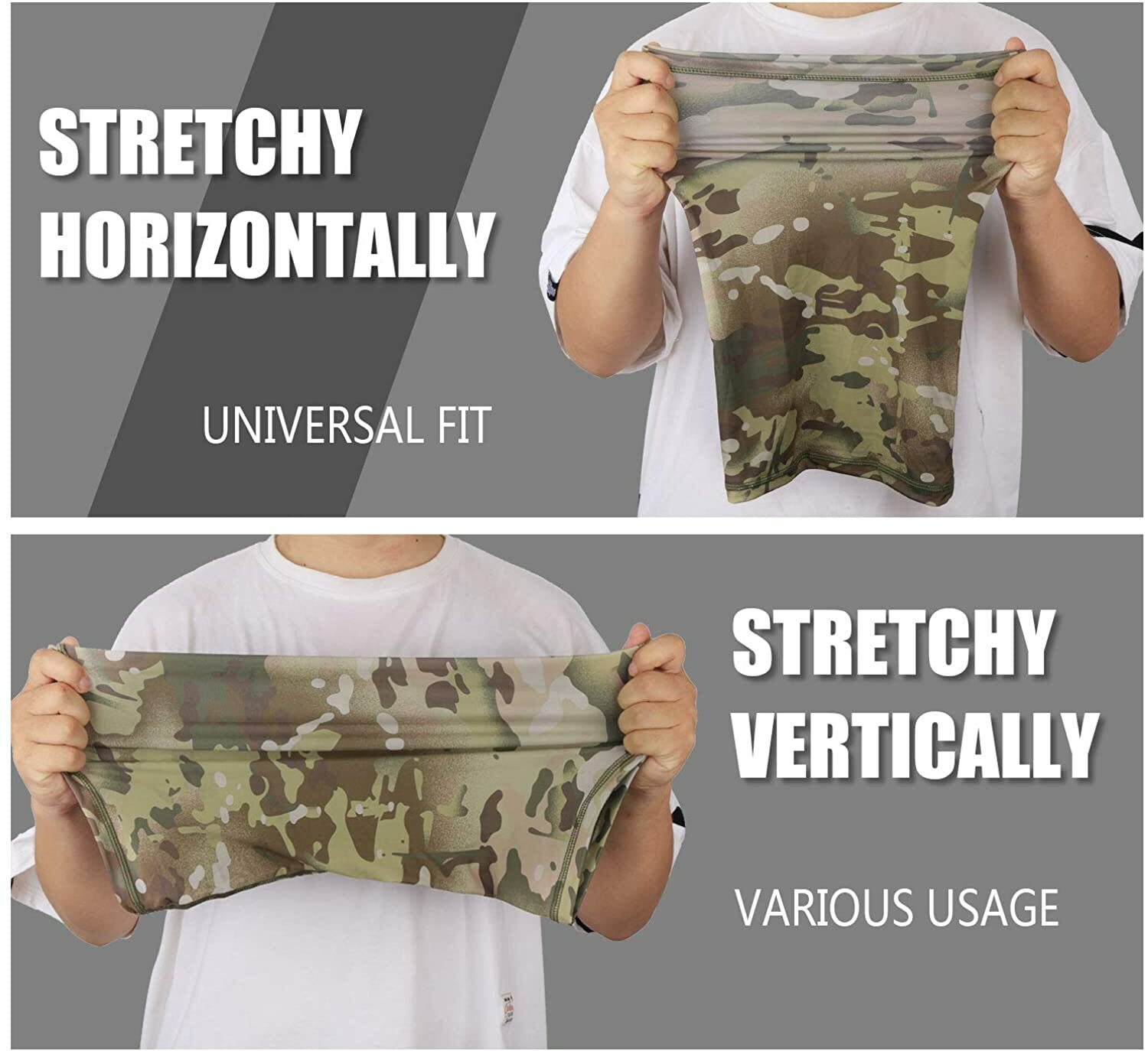 Tactical Camo Neck Gaiter Face Mask Scarf Breathable Bandana Cover Balaclava US