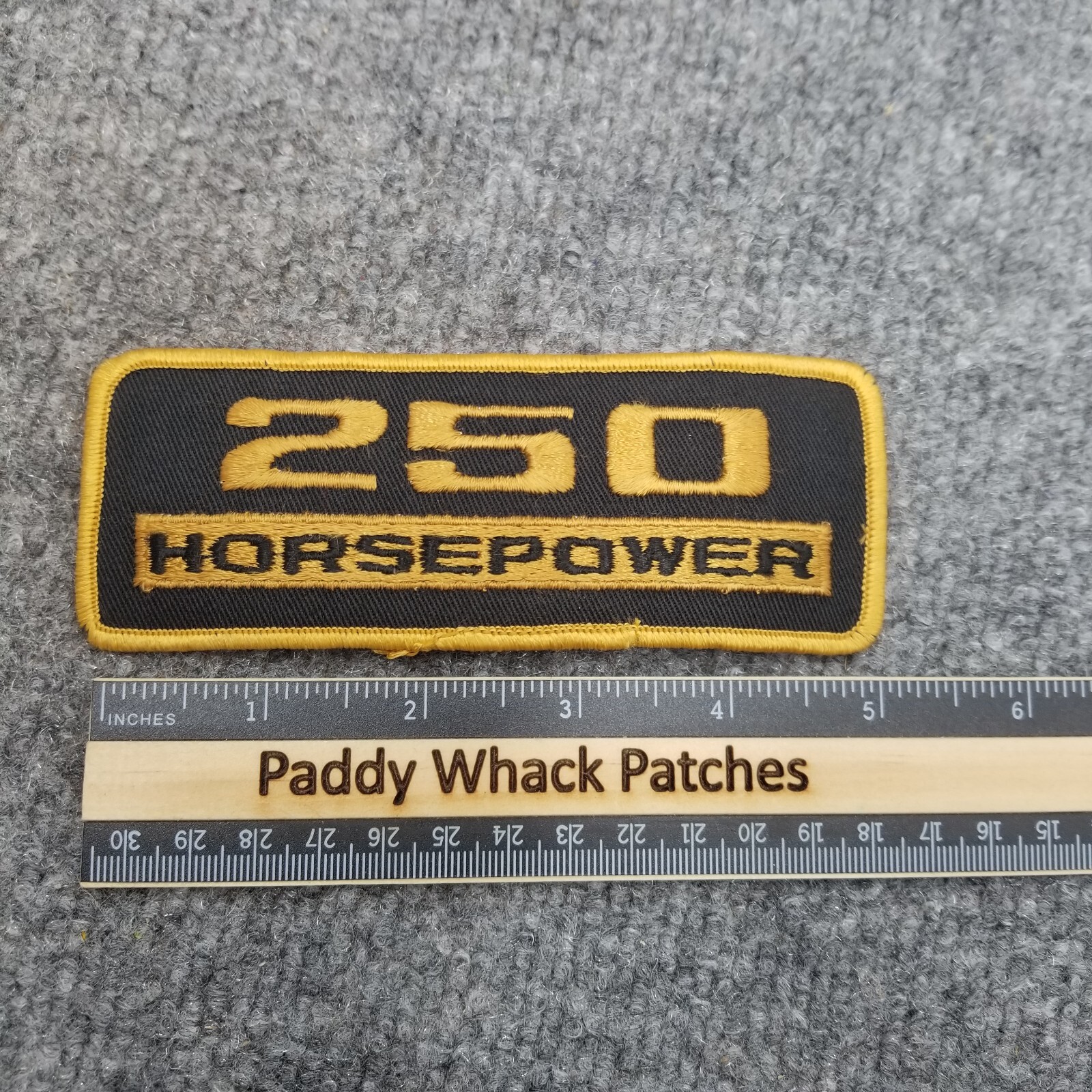 Vintage 250 Horsepower Patch Car Auto Truck Racing 70s 80s