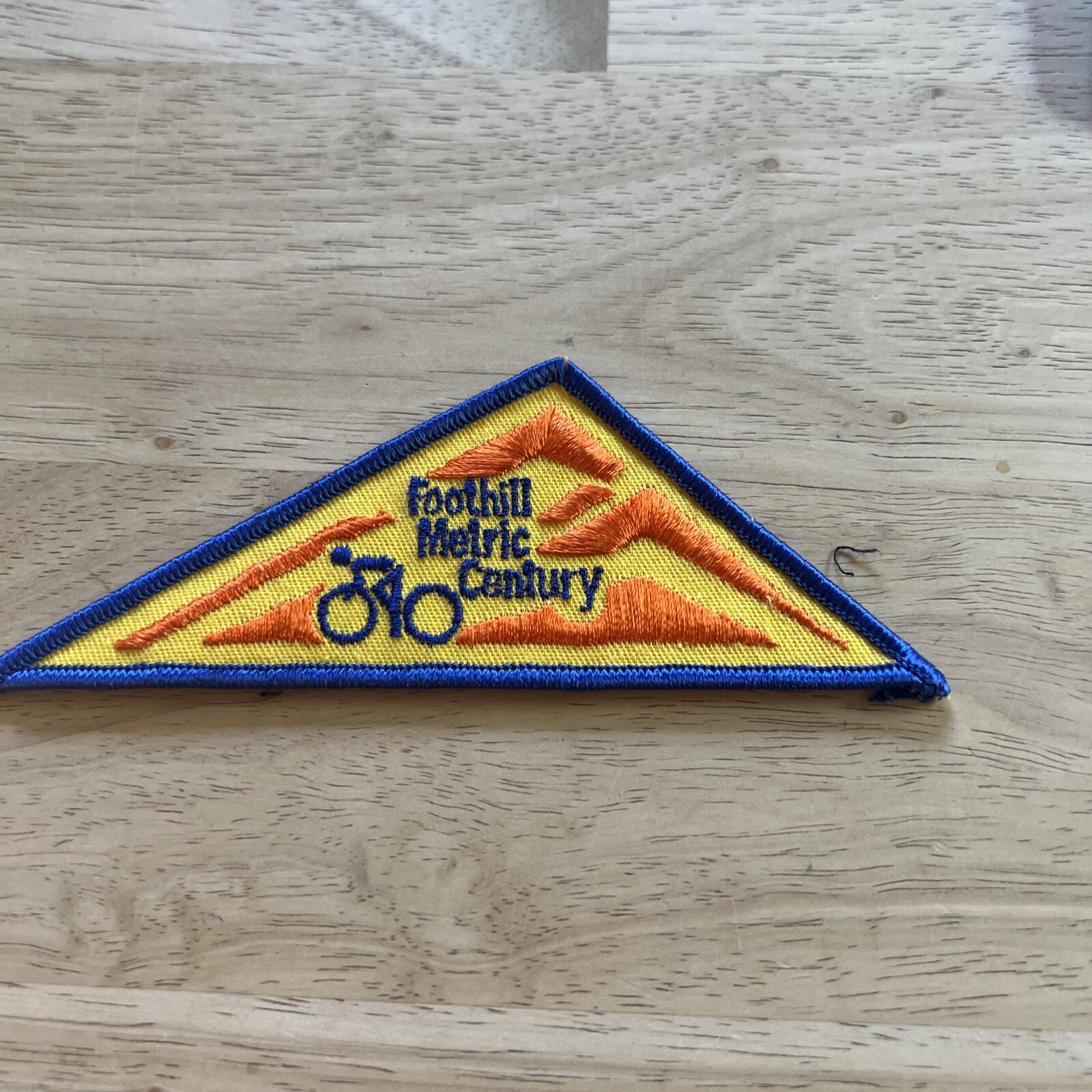 Vtg FOOTHILL METRIC CENTURY Bicycling Bike Ride Triangle Patch