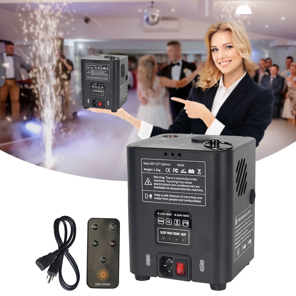 Mini Cold Spark Machine Firework Machine DJ Wedding Stage Effect Remote 1-3M