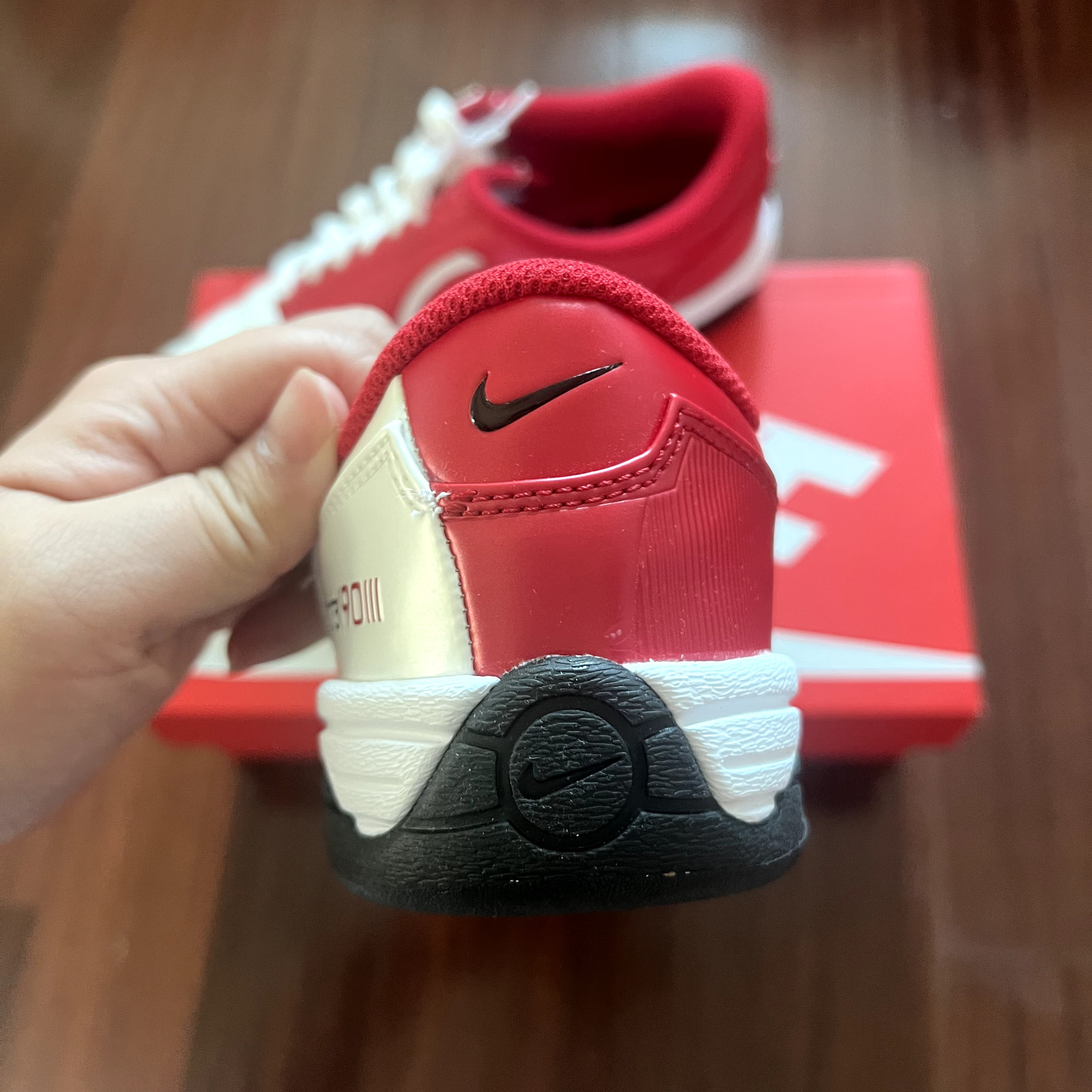 Nike Total 90 SP Mens Indoor Soccer Shoes White Gym Red Black HQ2851-100