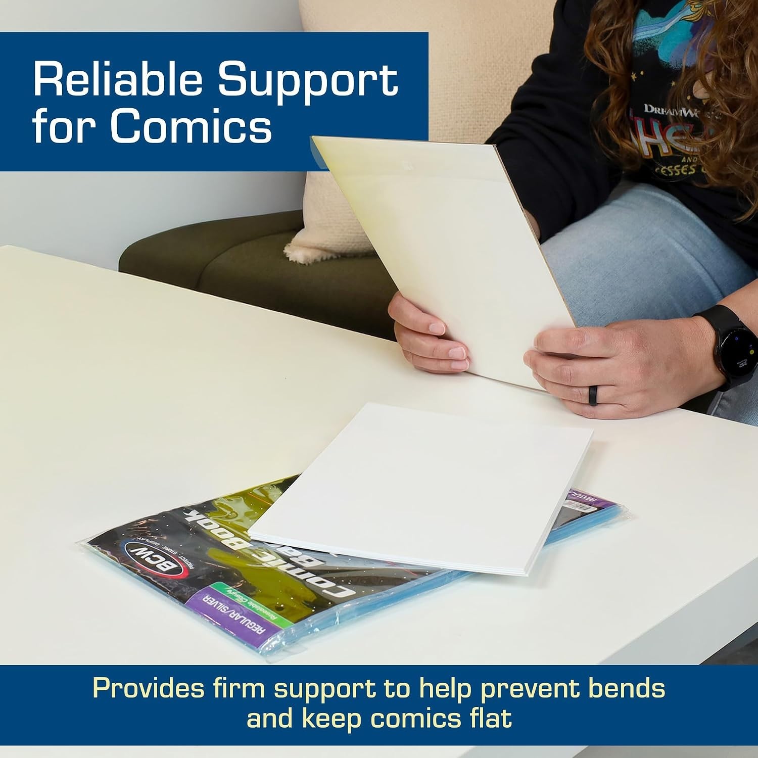 24-Point Comic Book Backing Boards 200-Pack 7" x 10.5" - Dust-Resistant