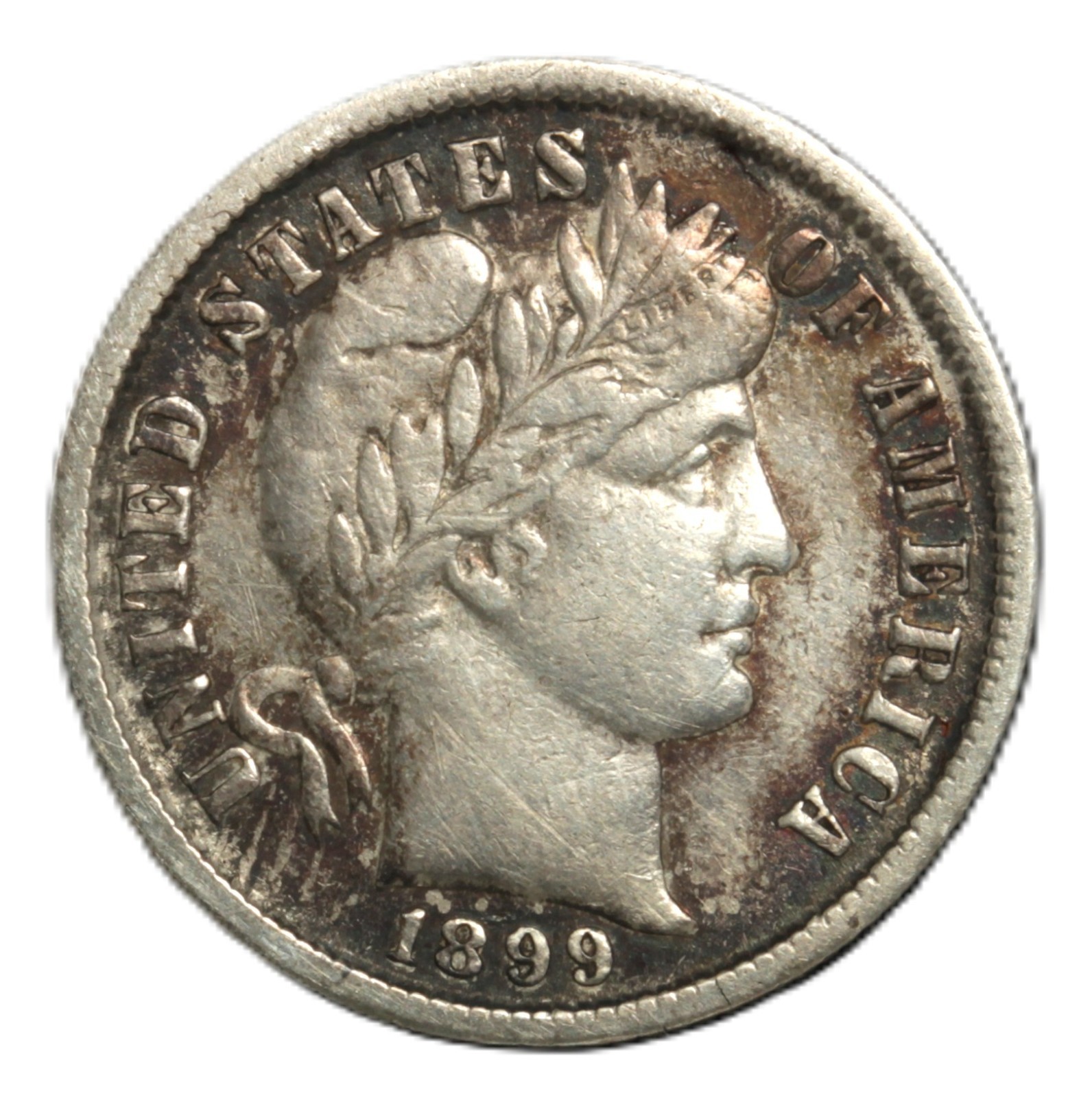 1899 Barber Dime- Choice AU- SMH 2043