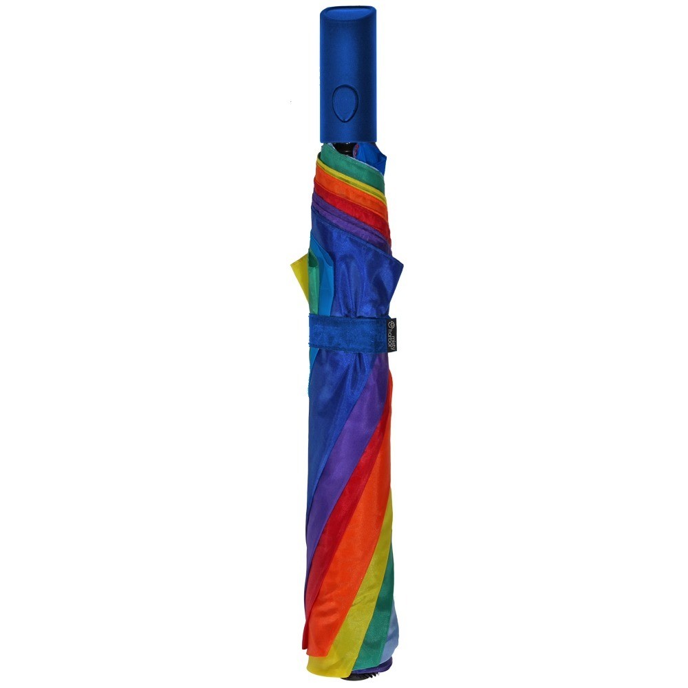 Automatic Open Folding Rain Umbrella with Rainbow Design