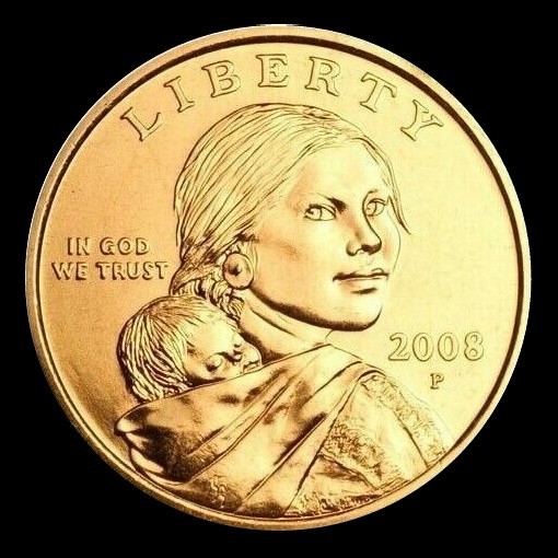 2008 P Sacagawea Dollar US Mint Coin in "Brilliant Uncirculated" Condition