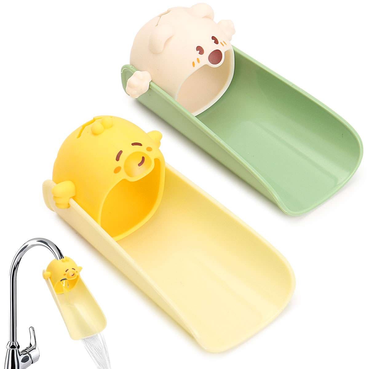 Cartoon Faucet Extension Kids Sink Handle Extender Animal Shaped Anti-splashing