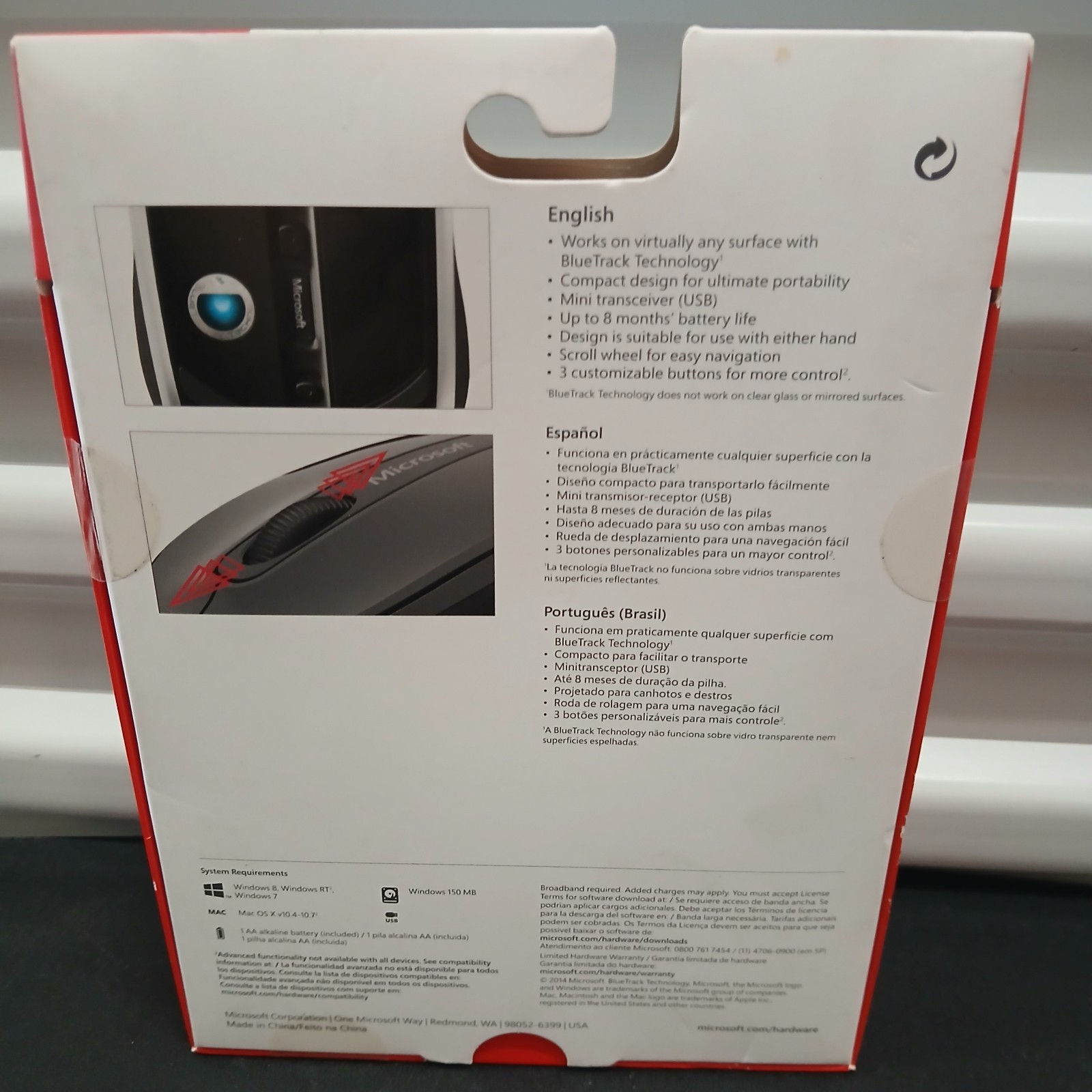 Microsoft Wireless Mobile Mouse 3500 Cyan Blue