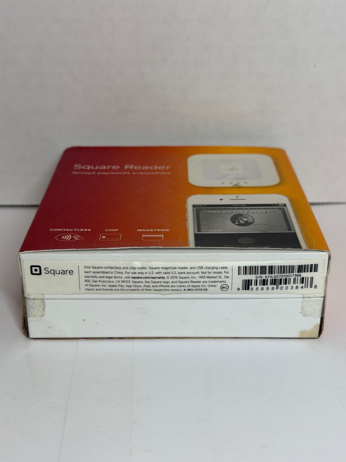 Square Reader Contactless + Chip Cards - White B7