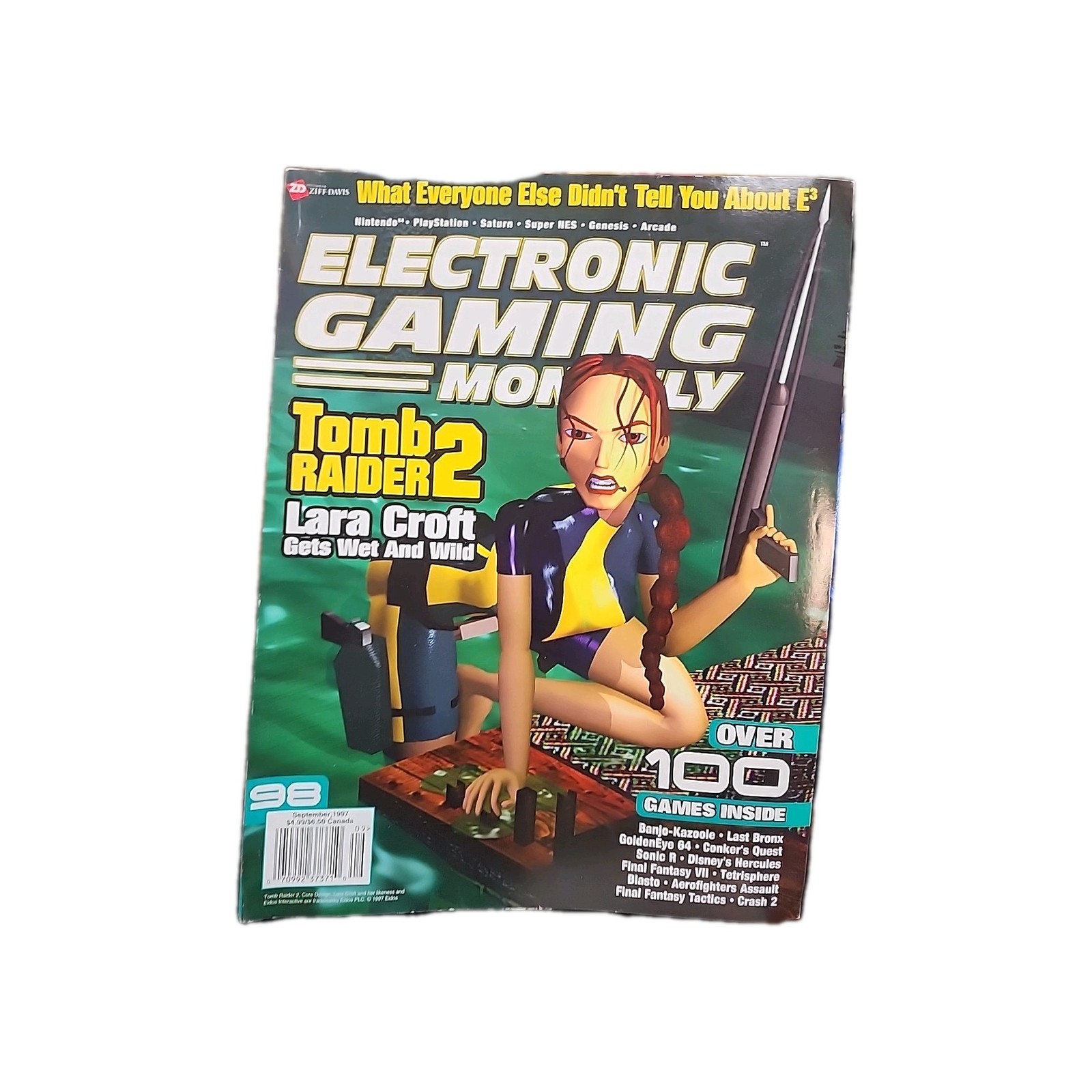 Electronic Gaming Monthy  Tomb Raider 2 Lora Croft Issie 98 Core Design