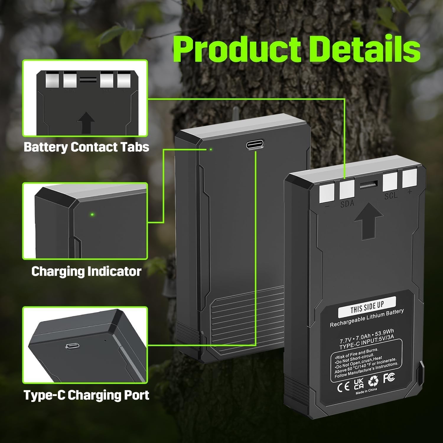 2X LIT-22 Battery Compatible for SPYPOINT Flex-M Flex-Plus Flex-S Trail Camera