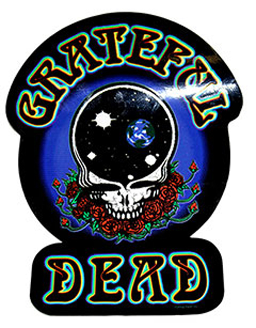 The Grateful Dead - Universe Skull Logo Sticker 3.5" x 4.75"