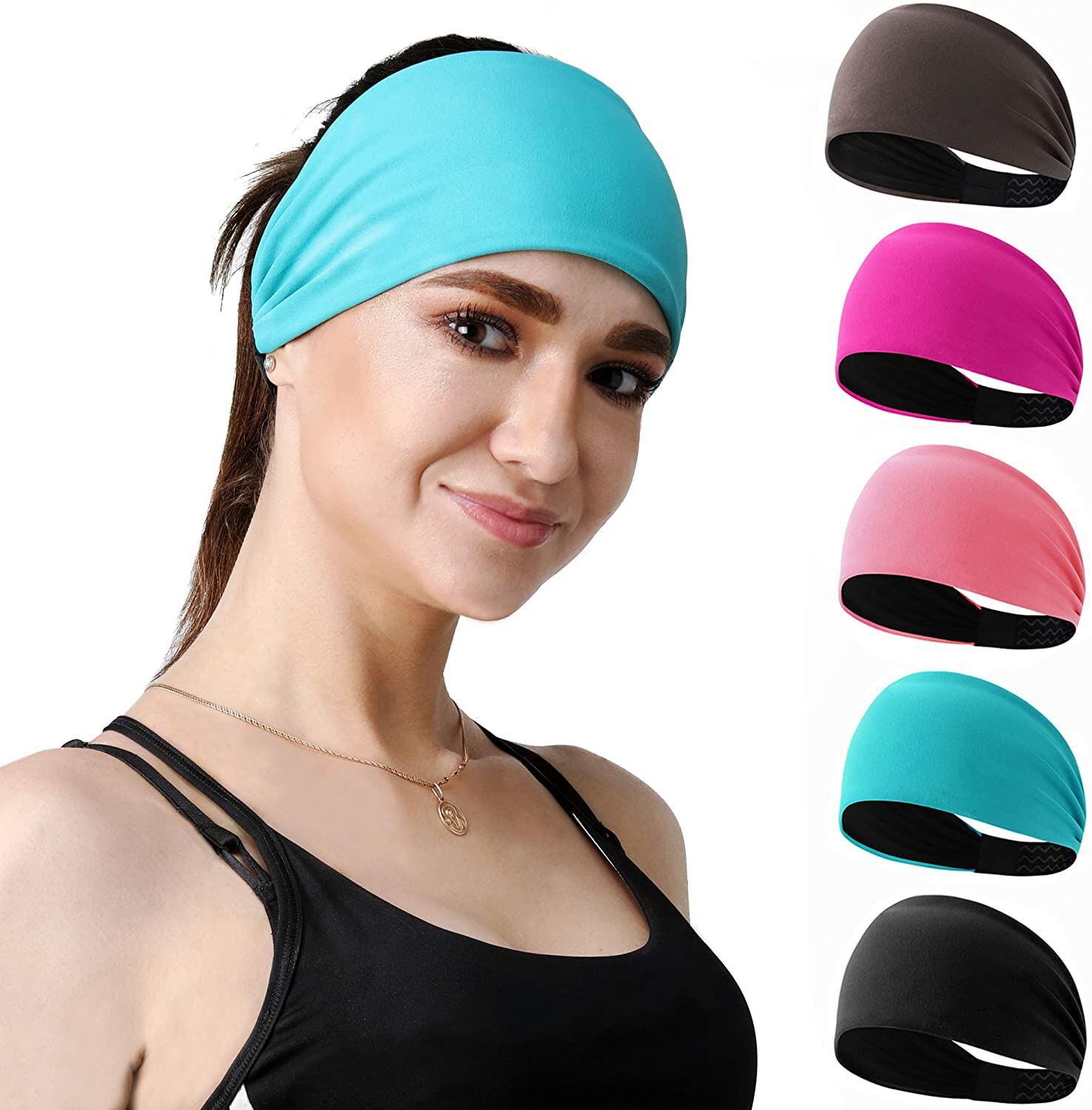Non-Slip Headband for Men Women Sweatbelt Workout Running Yoga Bike Head Wrap US